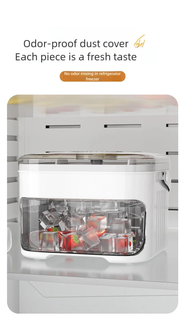 50 grid ice makerNew Large Capacity - Household Food Grade Plastic Double-layer Ice Storage Barrel ice Ball Mold Tools sets