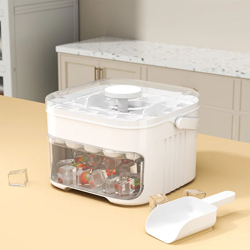 50 grid ice makerNew Large Capacity - Household Food Grade Plastic Double-layer Ice Storage Barrel ice Ball Mold Tools sets