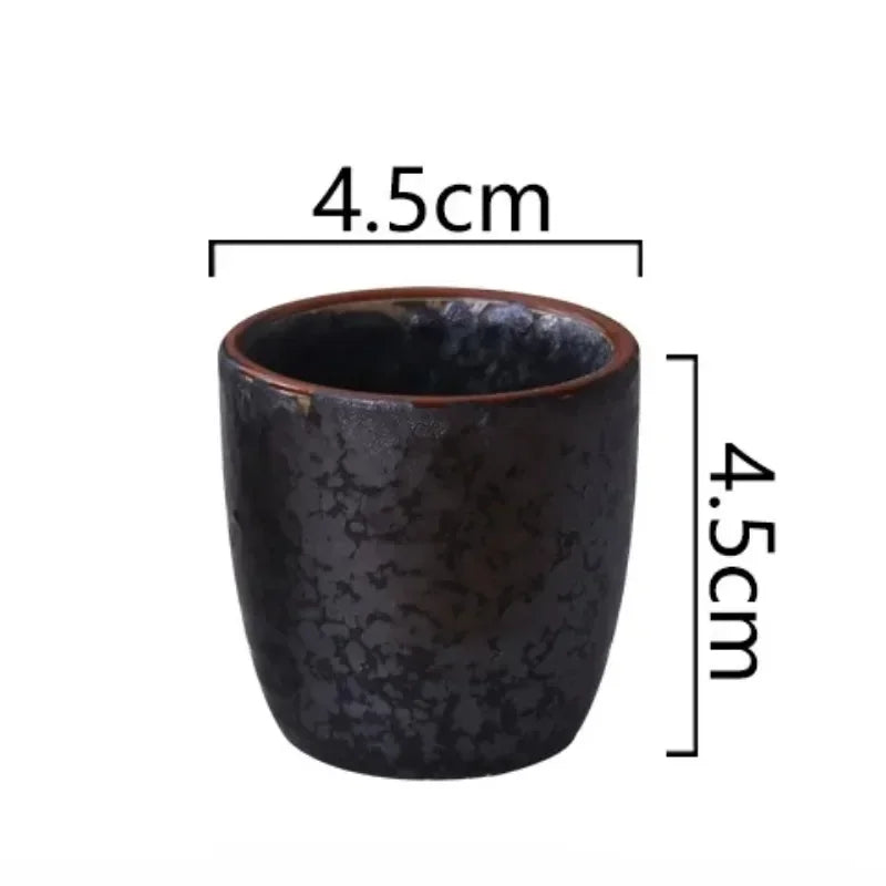 Japanese-style Ceramic Antique White Wine Cup Sake Set Home Retro Coffee Cup Wine Pot Shochu Classical Cup Teacup  Coffee Cups