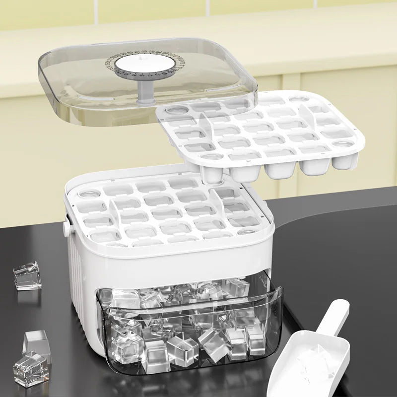 50 grid ice makerNew Large Capacity -  Household Food Grade Plastic Double-layer Ice Storage Barrel ice Ball Mold Tools sets