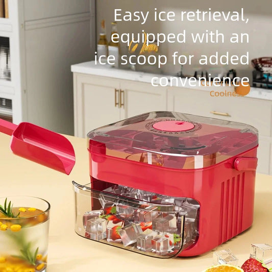 50 grid ice makerNew Large Capacity -  Household Food Grade Plastic Double-layer Ice Storage Barrel ice Ball Mold Tools sets