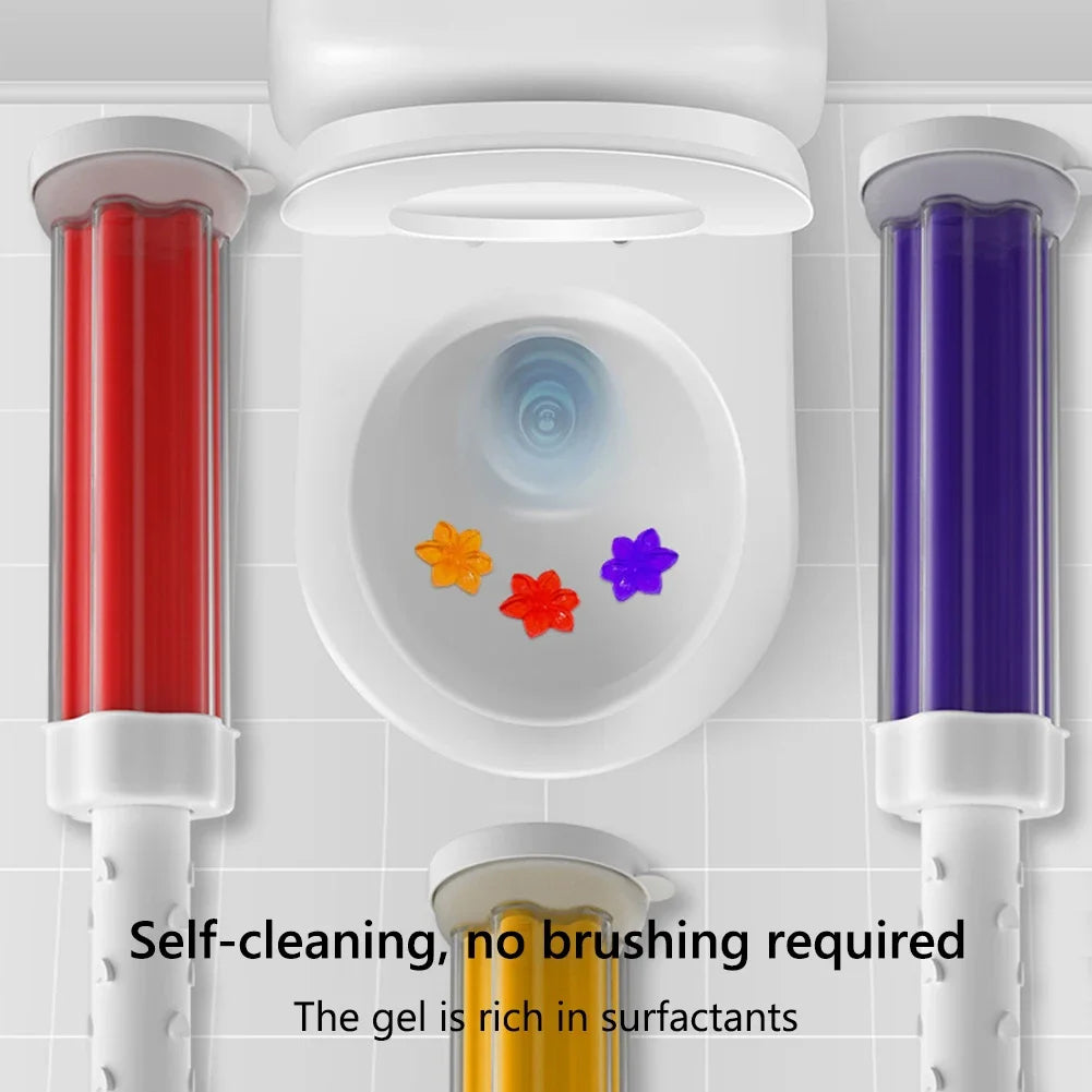 Toilet Cleaner Gel Remove Odors Leave Flower Aromatic Toilet Gel No Traces Comfortable Smell for Household Cleaning Products