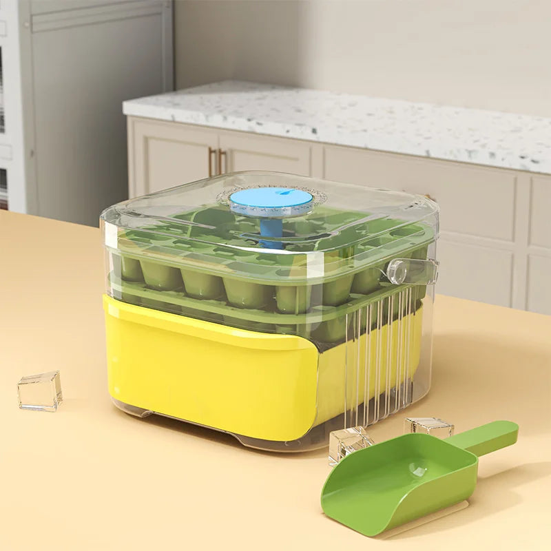 50 grid ice makerNew Large Capacity -  Household Food Grade Plastic Double-layer Ice Storage Barrel ice Ball Mold Tools sets