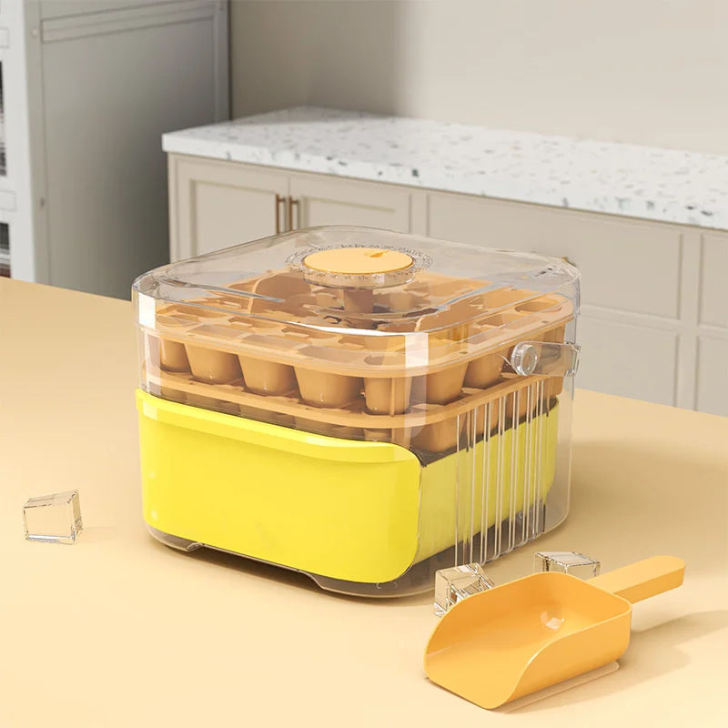 50 grid ice makerNew Large Capacity -  Household Food Grade Plastic Double-layer Ice Storage Barrel ice Ball Mold Tools sets