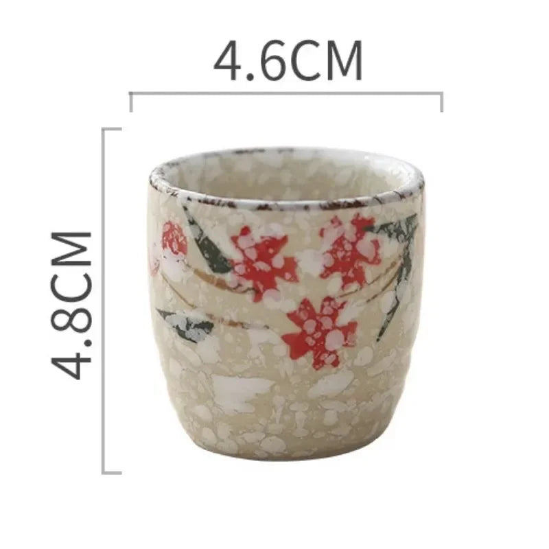 Japanese-style Ceramic Antique White Wine Cup Sake Set Home Retro Coffee Cup Wine Pot Shochu Classical Cup Teacup  Coffee Cups
